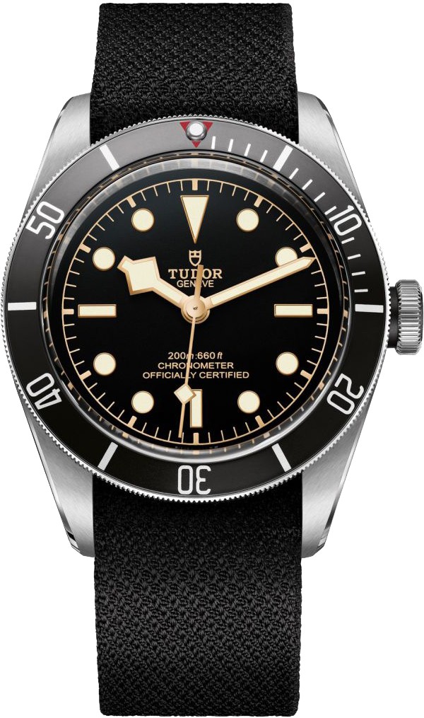 Heritage Black Bay in Steel with Black Bezel on Black Fabric Strap with Black Dial