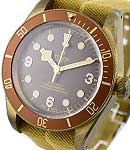 Heritage 43mm Automatic in Bronze with PVD Treated Steel on Yellow Fabric Strap with Brown Arabic Dial