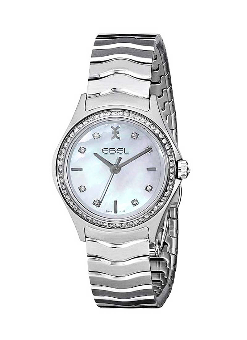 Ebel Classic Wave in Brushed & Polished Steel with Dimaond Bezel