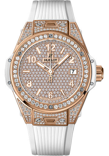 Hublot Big Bang One Click 39mm Automatic in Rose Gold with Diamond Bezel 
