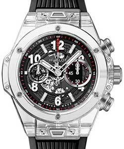 Big Bang Unico Magic in Sapphire - Limited Edition of 500 pcs. on Black Lined Rubber Strap with Black Skeleton Dial