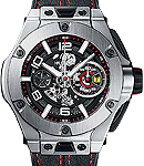 Big Bang Unico Flyback Chronograph 45mm in Titanium on Black Alcantara Rubber with Red Stitching Strap with Skeleton Dial