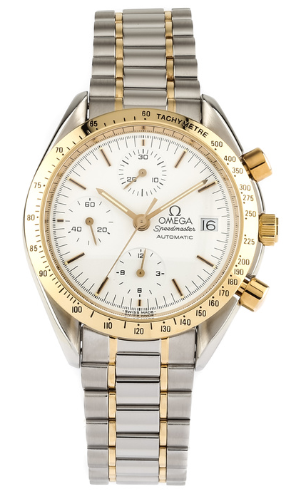 Omega Speedmaster Chronograph in Steel with Yellow Gold Bezel