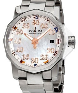 Admiral's Cup Competition in Steel on Steel Bracelet with Mother of Pearl Dial
