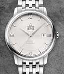 De Ville Prestige Co-Axial in Steel on Steel Bracelet with Silver Opaline Dial