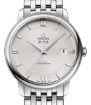 De Ville Prestige Co-Axial in Steel on Steel Bracelet with Silver Opaline Dial