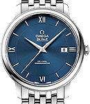 De Ville Prestige Co-Axial in Steel on Steel Bracelet with Blue Dial