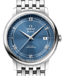 De Ville Prestige Co-Axial in Steel on Steel Bracelet with Blue Dial