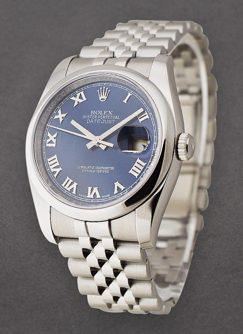 Pre-Owned Rolex Datejust 36mm in Steel with Smooth Bezel