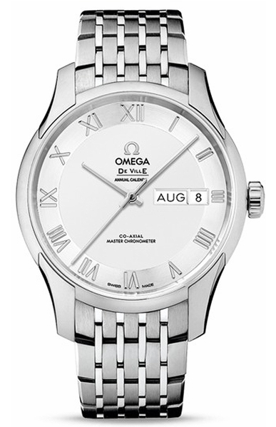Deville Day Date in Steel on Steel Bracelet with White Dial
