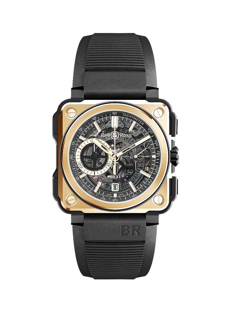 Bell & Ross BR-X1 Skeleton in Rose Gold and Ceramic with Rubber