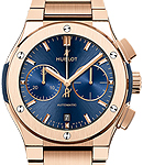 Classic Fusion 45mm in Rose Gold On Rose Gold Bracelet with Blue Sunray Dial