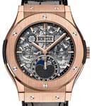 Classic Fusion Aerofusion Moonphase 42mm in King Gold On Black Leather Strap with Sapphire Dial