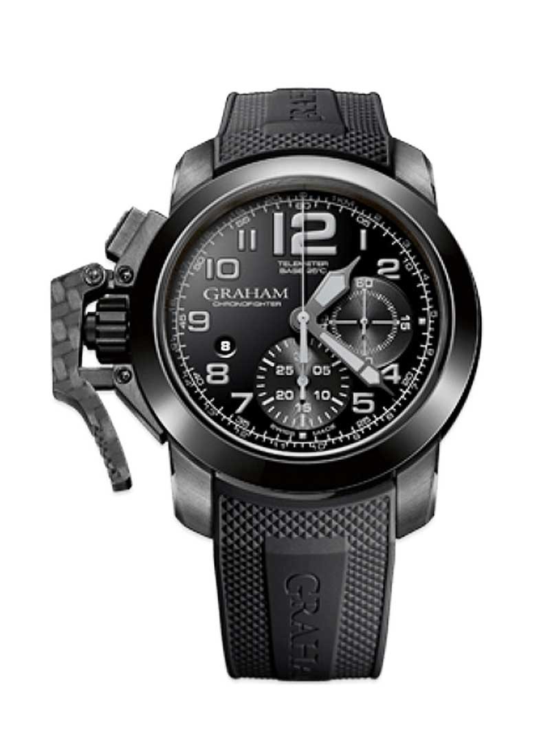 Graham Chronofighter Oversize 47mm in Black PVD Coated Steel