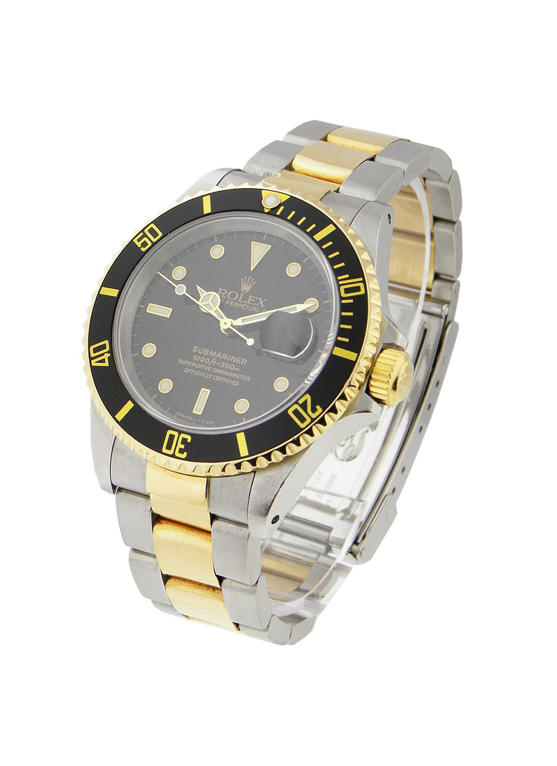 Pre-Owned Rolex Submariner 40mm in Steel with Yellow Gold Black Bezel
