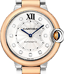 Ballon Bleu 36mm in Steel and Rose Gold on 2-Tone Bracelet with Silver Textured Dial