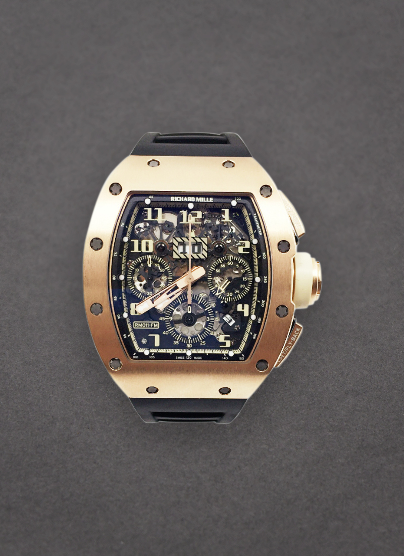 Richard Mille RM 011 Ivory Flyback Chronograph in Rose Gold