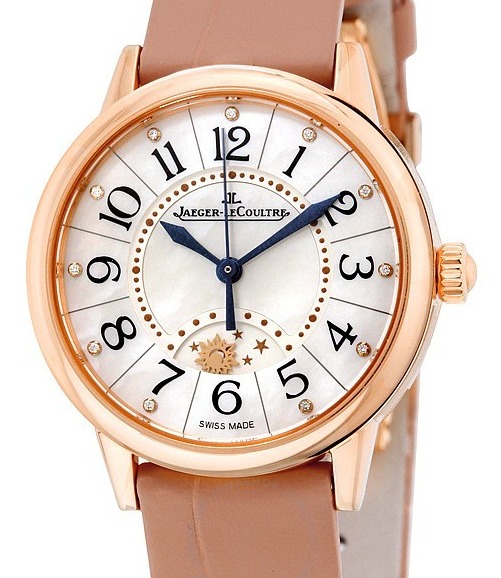 Rendez-Vous Night & Day in Rose Gold on Cream Alligator Leather Strap with White MOP Dimaond Dial