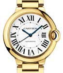 Ballon Bleu in Yellow Gold on Yellow Gold Bracelet with Silver Dial