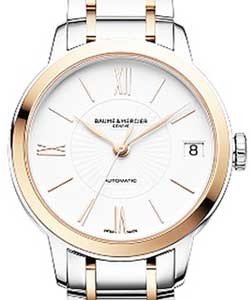 Classima 2 Tone in Steel with Rose Gold Bezel on Steel and Rose Gold Bracelet with White Dial