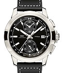 Ingenieur Chronograph Sport in Titanium on Black Calfskin Leather Strap with Black Dial