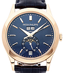 5396R Annual  Calendar in Rose Gold on Blue Alligator Leather Strap with Blue Sunbrust Dial
