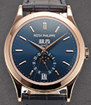 5396R Annual  Calendar in Rose Gold on Blue Alligator Leather Strap with Blue Sunbrust Dial
