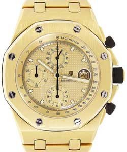 Royal Oak Offshore Chronograph in Yellow Gold on Yellow Gold Bracelet with Gold Dial