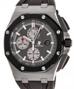 Royal Oak Offshore Chronograph in Titanium on Black Rubber Strap with Grey Dial