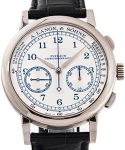1815 Flyback Chronograph in White Gold on Black Alligator Leather Strap with Silver Dial