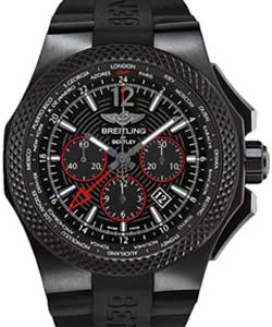 Bentley GMT Light Body B04 S 45mm in Titanium on Black Rubber Strap with Black Dial