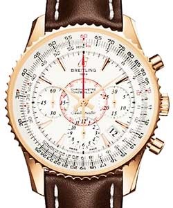 Montbrillant 01 Chronograph 40mm in Rose Gold on Brown Leather Strap with Silver Dial