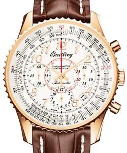 Montbrillant 01 Chronograph 40mm  in Rose Gold on Brown Crocodile Strap with Silver Dial