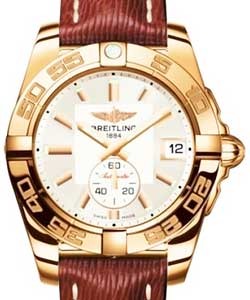 Galactic 36 Automatic in Rose Gold on Lizard Strap with Silver Dial