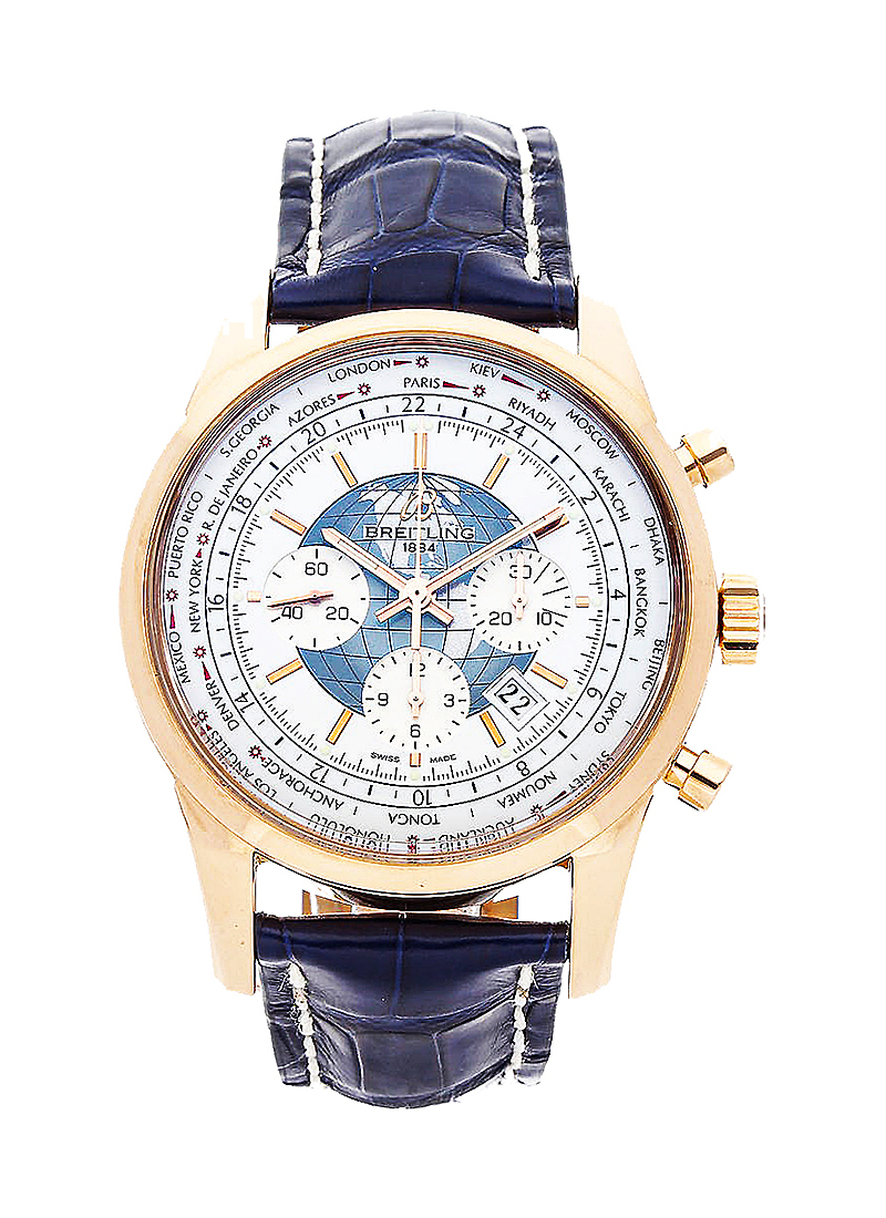 Breitling Transocean Chronograph Unitime in Rose Gold