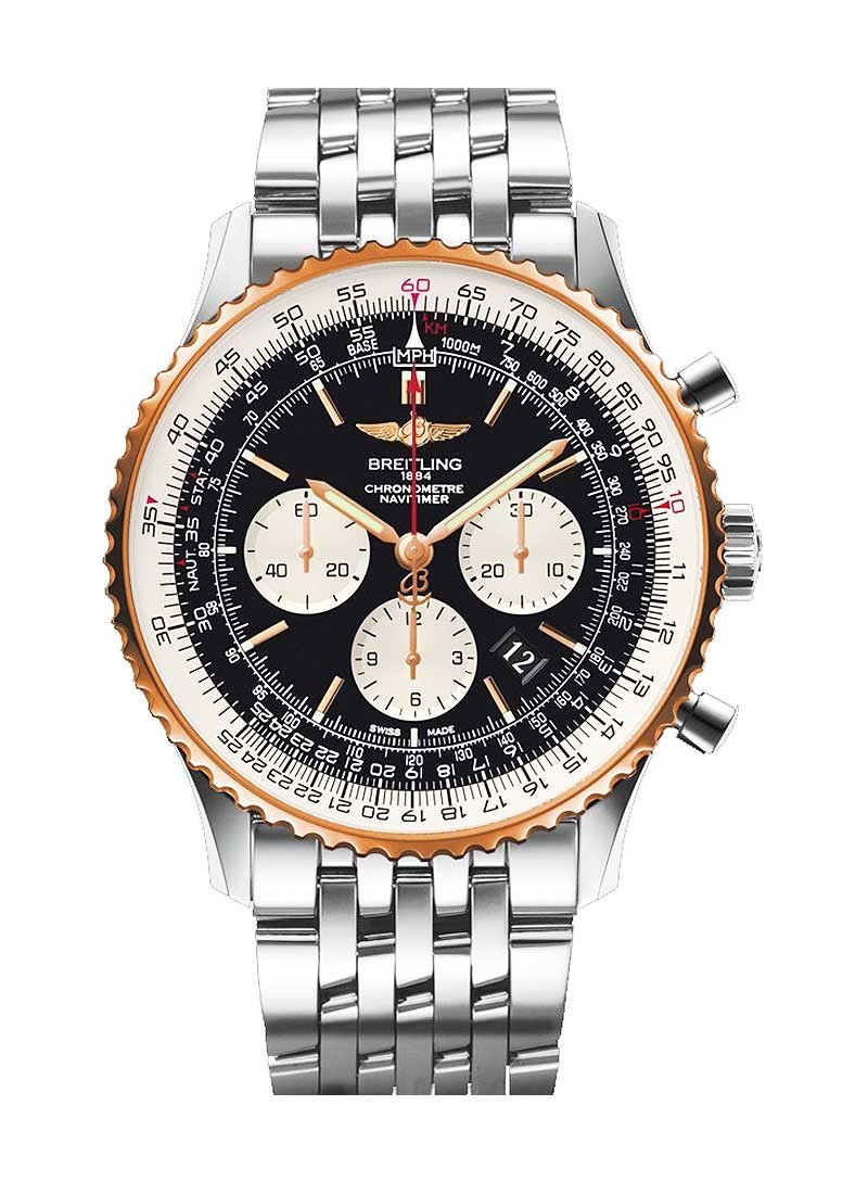 Breitling Navitimer 01 46mm Automatic in Steel with Rose Gold Bezel