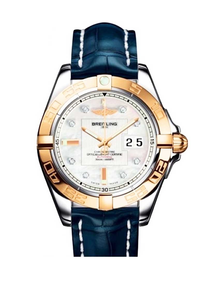 Breitling Galactic 41 Automatic in Steel with Rose Gold Bezel