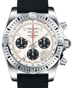 Chronomat 44 Airborne in Steel on Black Fabric Strap with Sierra Silver Dial