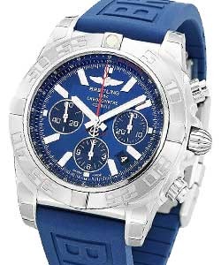 Chronomat 44 Flying Fish 44mm Automatic in Steel on Blue Rubber Strap with Blue Dial