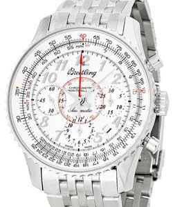 Montbrillant Chronograph 40mm in Steel on Steel Braclet with Silver Dial