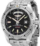Galactic Day/Date 44mm Automatic in Steel on Steel Bracelet with Black Dial