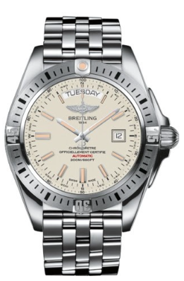 Galactic Day/Date 44mm Automatic in Steel on Steel Bracelet with Sierra Silver Dial