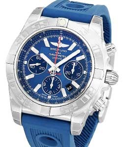 Chronomat 44 Flying Fish 44mm Automatic in Steel on Blue Ocean Racer Rubber Strap with Blue Dial