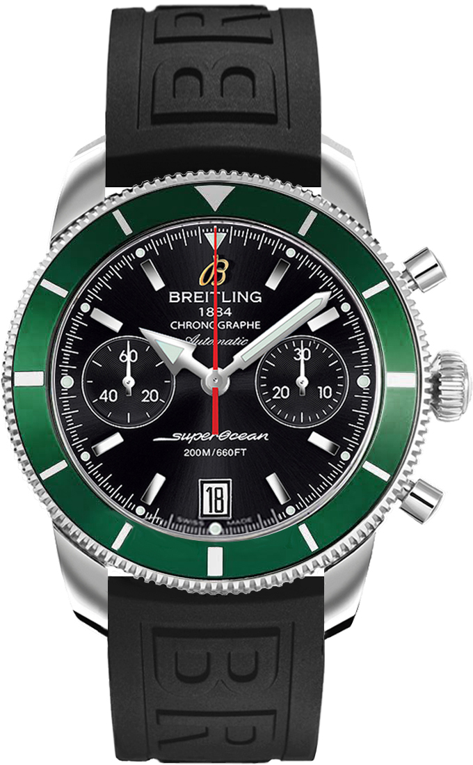 Breitling Superocean Chronographe Heritage in Steel with Green Bezel