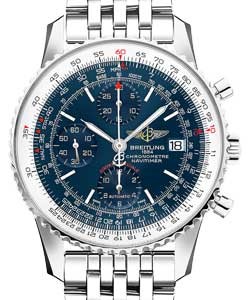Navitimer Heritage in Steel on Steel Bracelet with Blue Dial