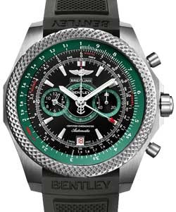 Bentley Super Sports Limited Edition in Titanium on Black Rubber Strap with Black and Green Dial