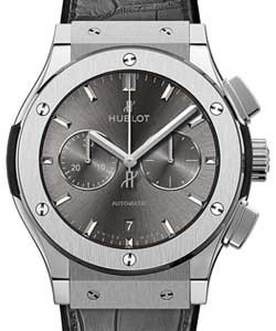 Classic Fusion Racing Chronograph 42mm in Titanium On Grey Alligator Leather Strap with Grey Dial