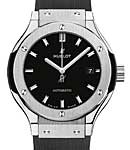 Classic Fusion Automatic 33mm in Titanium On Black Lined Rubber Strap with Black Dial