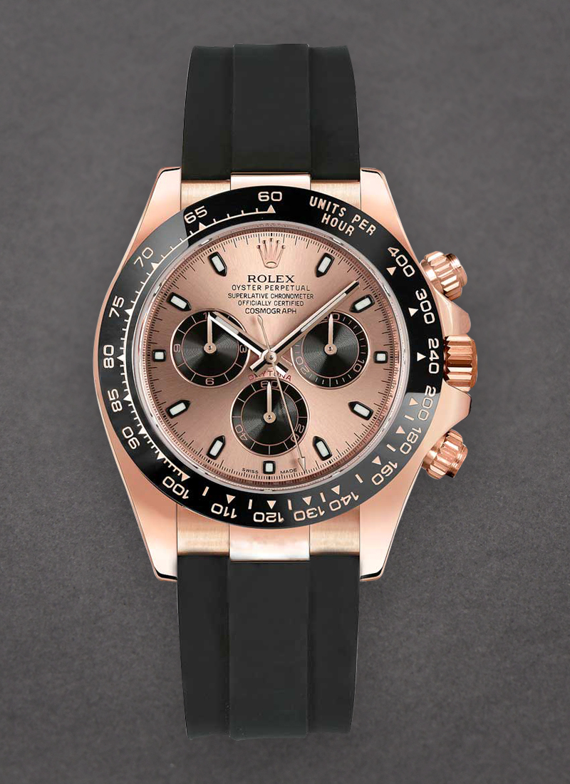 Rolex Unworn Daytona in Rose Gold with Black Ceramic Bezel 