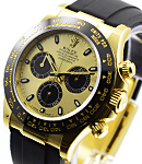 Yellow Gold Daytona with Ceramic Bezel - Oyster Flex with Champagne Dial with Black Subdials